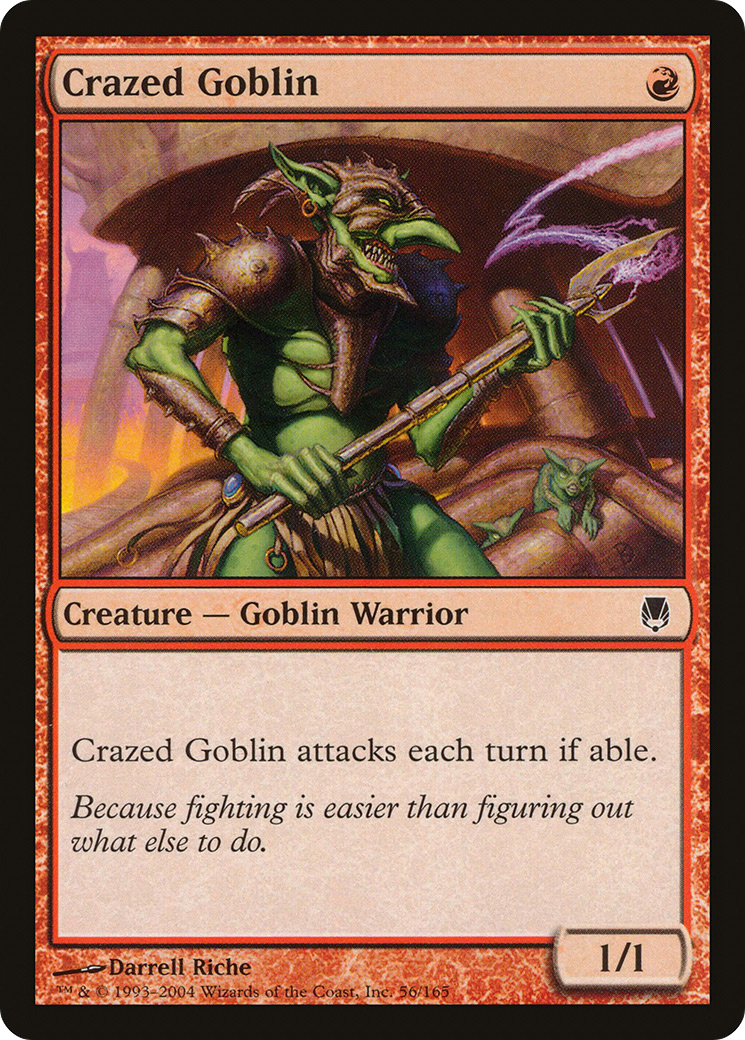 Crazed Goblin (DST-056) [Darksteel] Foil