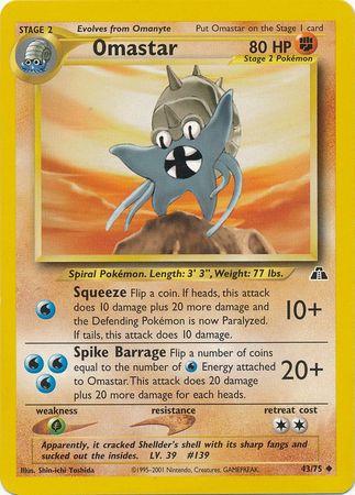 Omastar (043/75) [Neo Discovery] Unlimited - Uncommon