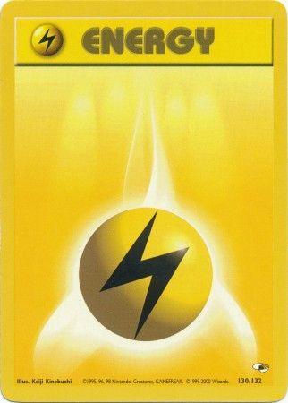 Lightning Energy (130/132) [Gym Heroes] Unlimited - Common