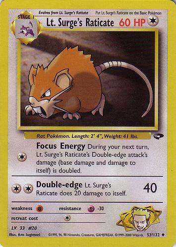 Lt. Surge's Raticate (053/132) [Gym Challenge] Unlimited - Uncommon