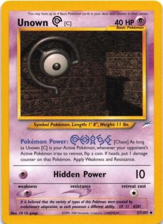 Unown [C] (57/105) [Neo Destiny] Unlimited - Uncommon
