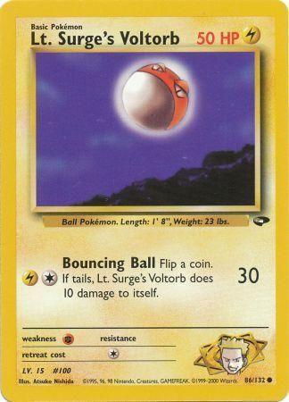 Lt. Surge's Voltorb (086/132) [Gym Challenge] Unlimited - Common