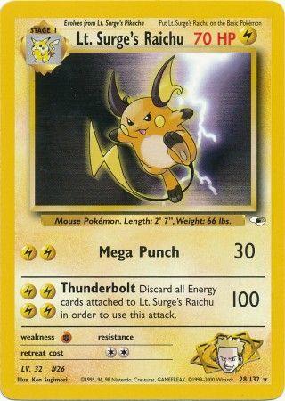 Lt. Surge's Raichu (028/132) [Gym Heroes] Unlimited - Rare