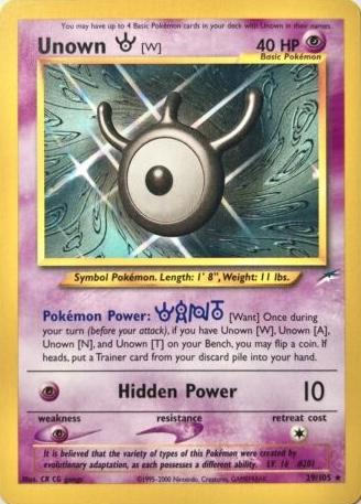 Unown [W] (29/105) [Neo Destiny] Unlimited - Rare