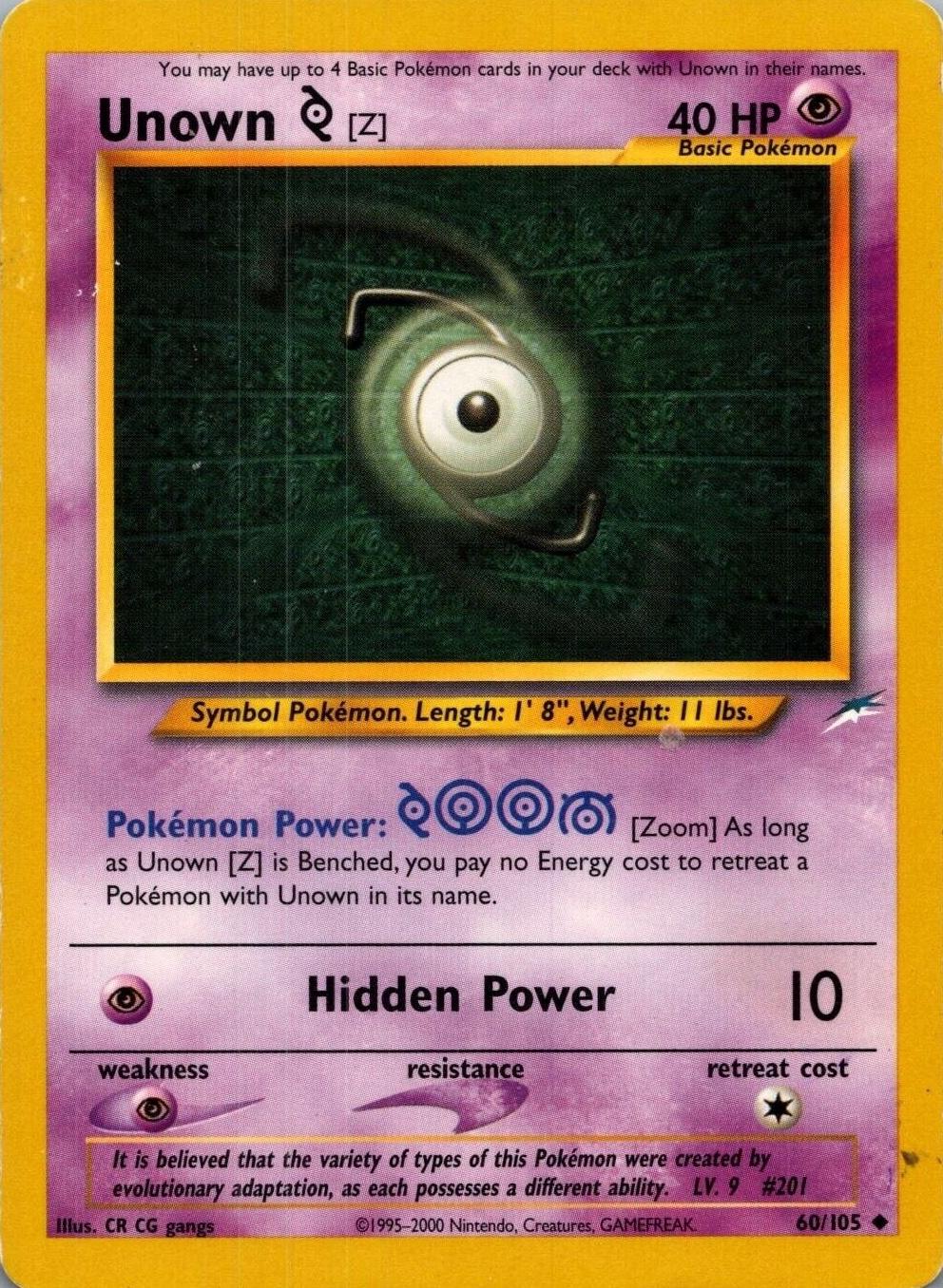 Unown [Z] (60/105) [Neo Destiny] Unlimited - Uncommon