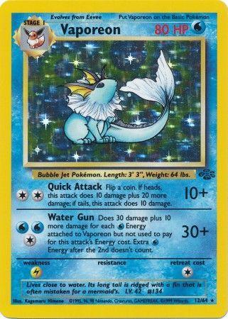 Vaporeon (012/64) [Jungle] Unlimited Holofoil - Holo Rare