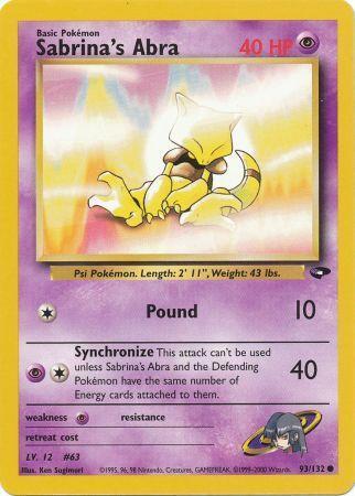 Sabrina's Abra (093/132) [Gym Challenge] Unlimited - Common