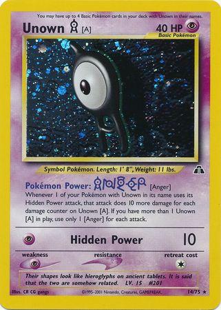 Unown [A] (014/75) [Neo Discovery] Unlimited Holofoil - Holo Rare