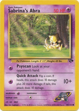 Sabrina's Abra (094/132) [Gym Challenge] Unlimited - Common