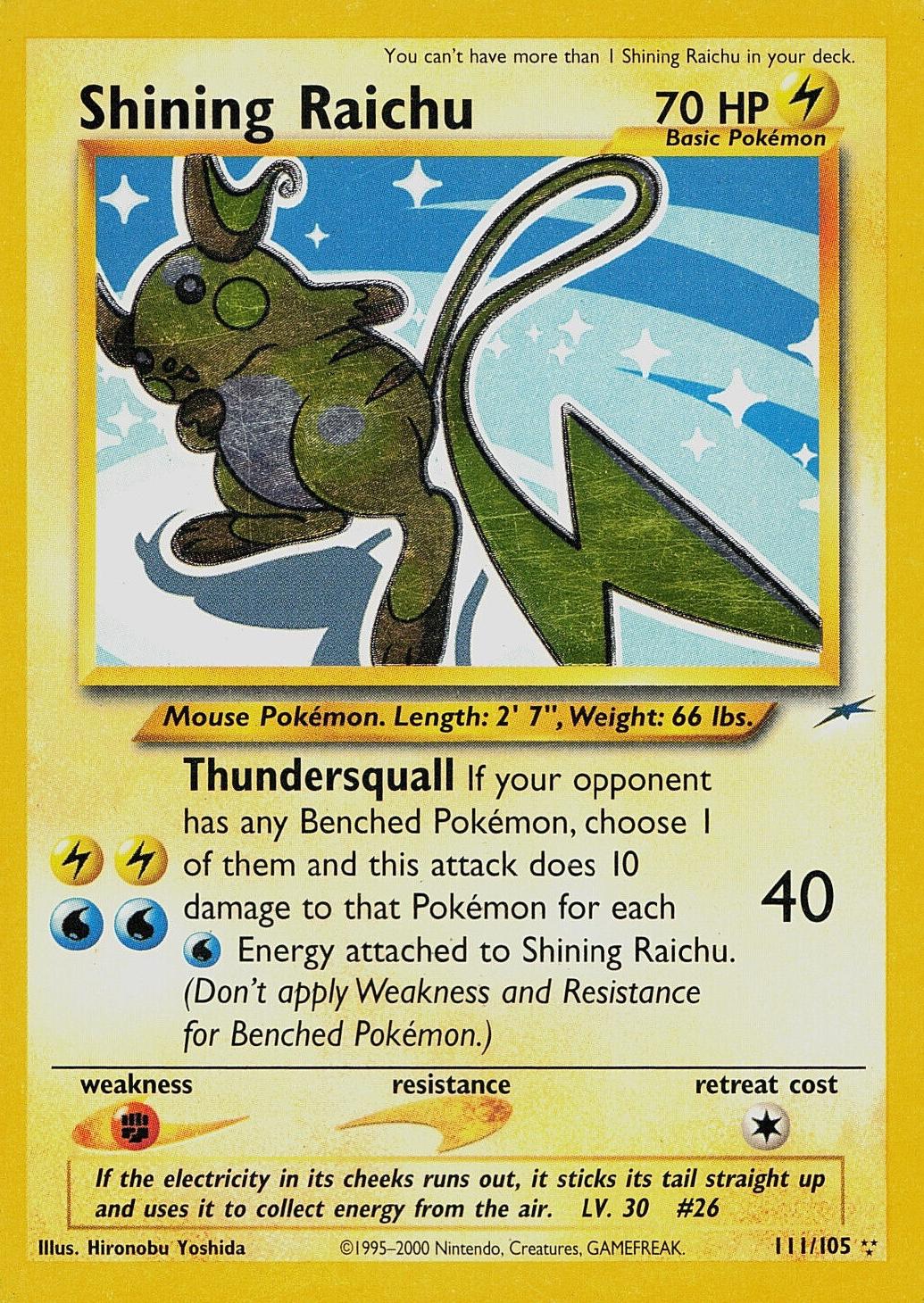 Shining Raichu (111/105) [Neo Destiny] Unlimited Holofoil - Secret Rare