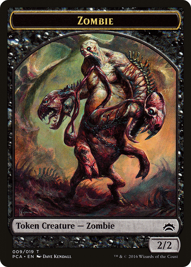 Zombie // Hellion Double-sided Token (PCA-9 // 12) [Planechase Anthology Tokens]