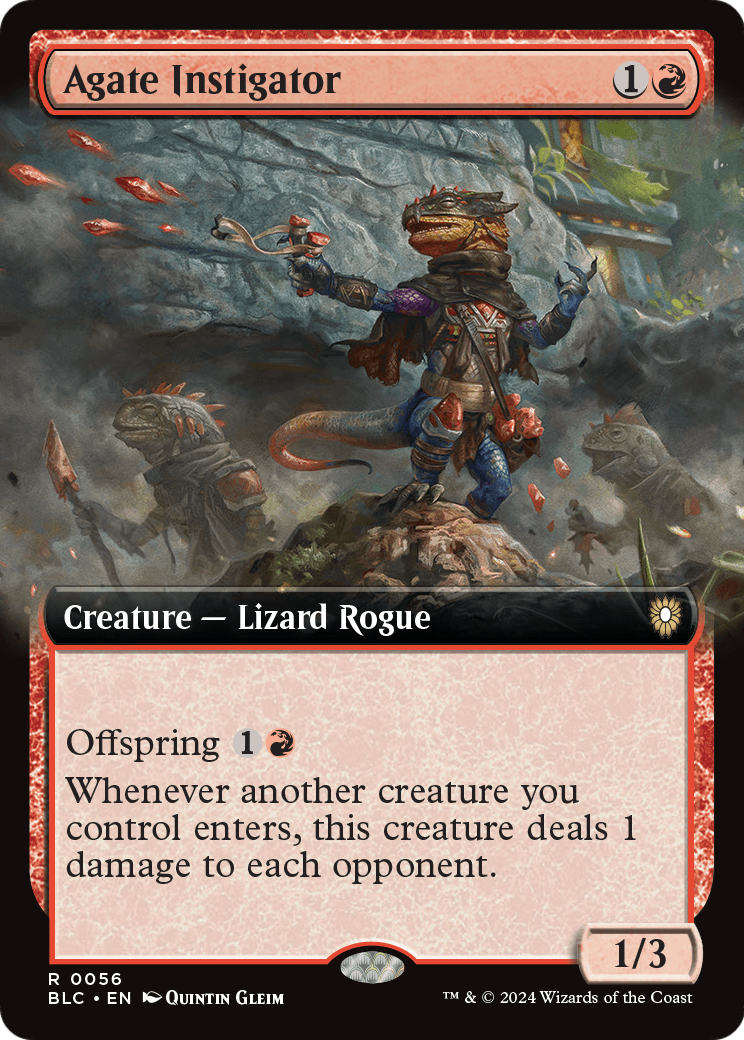 Agate Instigator (Extended Art) (BLC-056) [Bloomburrow Commander]