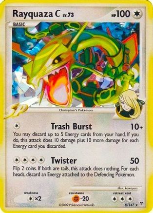 Rayquaza C (Cracked Ice) (008/147) [Miscellaneous Cards & Products] Holofoil - Promo