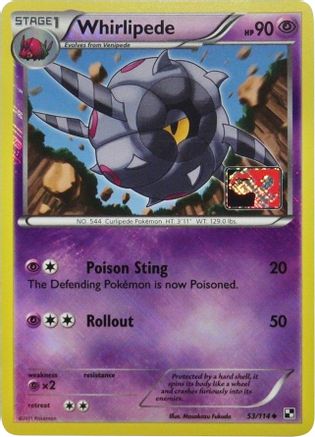 Whirlipede (League Promo) (053/114) [League & Championship Cards] Reverse Holofoil - Promo