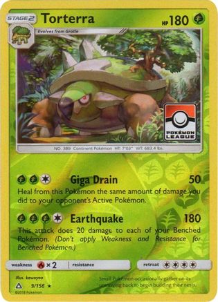 Torterra (Pokemon League) (009/156) [League & Championship Cards] Reverse Holofoil - Promo