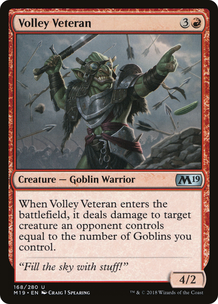 Volley Veteran (M19-168) [Core Set 2019] Foil