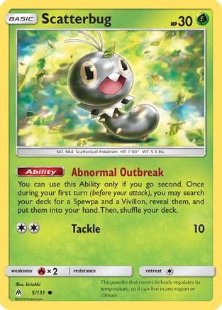 Scatterbug (5/131) [SM  Forbidden Light] Reverse Holofoil - Common