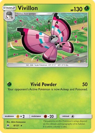 Vivillon (8/131) [SM  Forbidden Light] - Rare