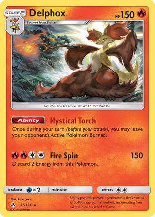 Delphox (017/131) [SM  Forbidden Light] Holofoil - Holo Rare