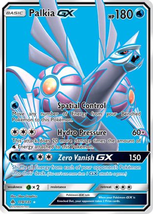 Palkia GX (Full Art) (119/131) [SM  Forbidden Light] Holofoil - Ultra Rare