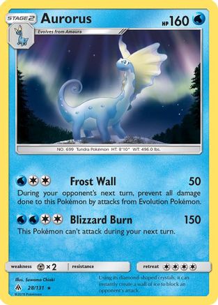 Aurorus (028/131) [SM  Forbidden Light] Reverse Holofoil - Holo Rare