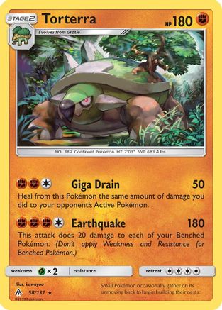 Torterra (058/131) [SM  Forbidden Light] - Rare