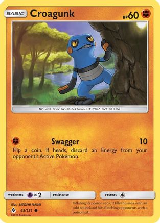 Croagunk (63/131) [SM  Forbidden Light] Reverse Holofoil - Common