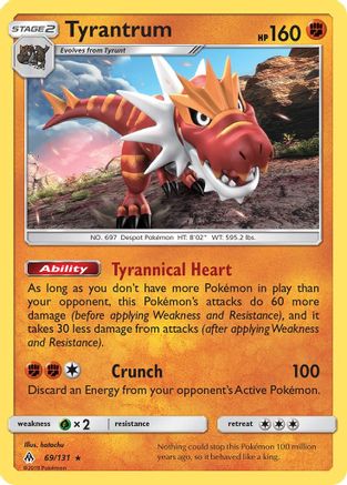 Tyrantrum (069/131) [SM  Forbidden Light] Holofoil - Holo Rare