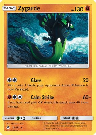 Zygarde (72/131) [SM  Forbidden Light] Reverse Holofoil - Rare
