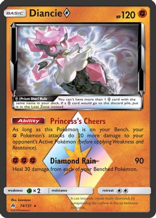 Diancie Prism Star (074/131) [SM  Forbidden Light] Holofoil - Prism Rare