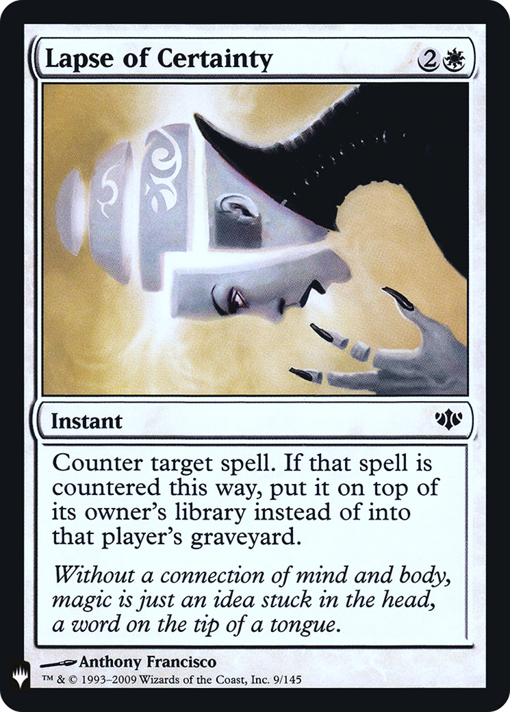 Lapse of Certainty (LIST-CON-9) [The List] Foil