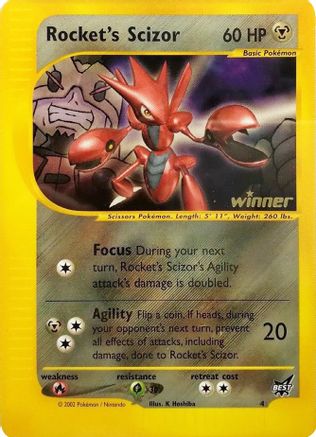 Rocket's Scizor - 4 [Winner] [Best of Promos] - Promo