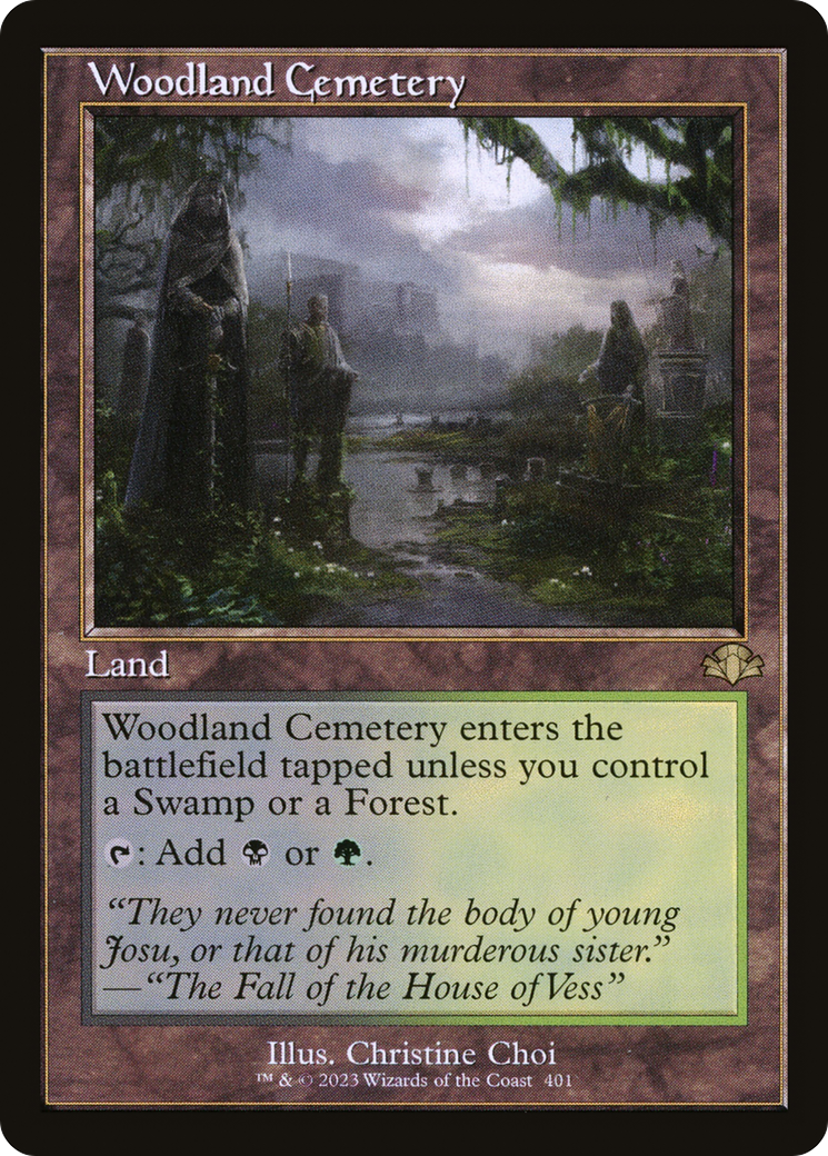 Woodland Cemetery (Retro Frame) (DMR-401) [Dominaria Remastered]
