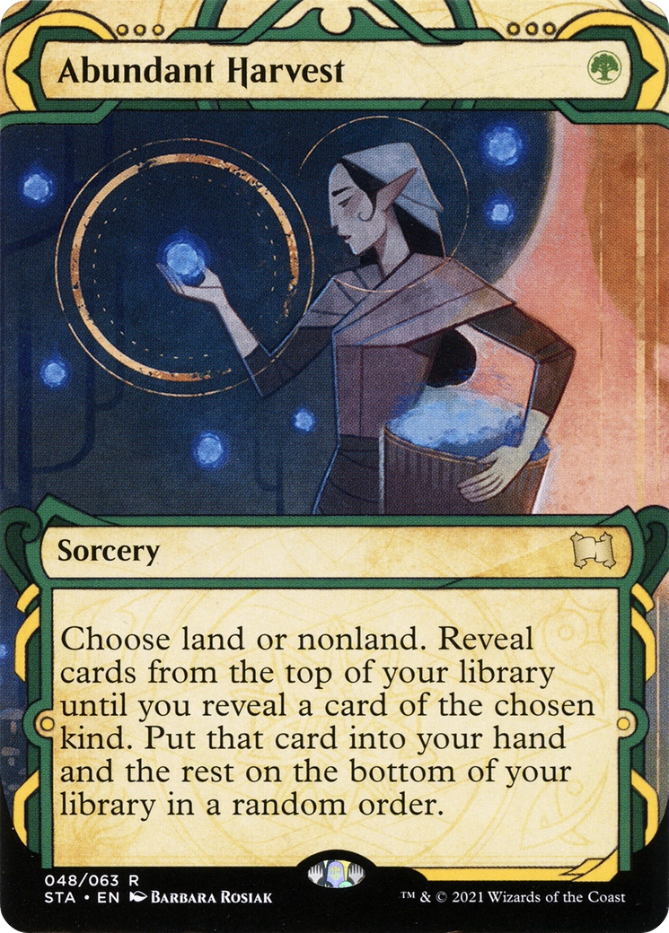 Abundant Harvest (STA-048) (Showcase) (Borderless) [Strixhaven Mystical Archive] Foil