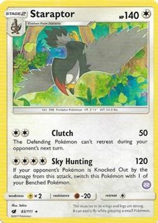 Staraptor (22) (83) [SM Trainer Kit Alolan Sandslash & Alolan Ninetales] - Rare