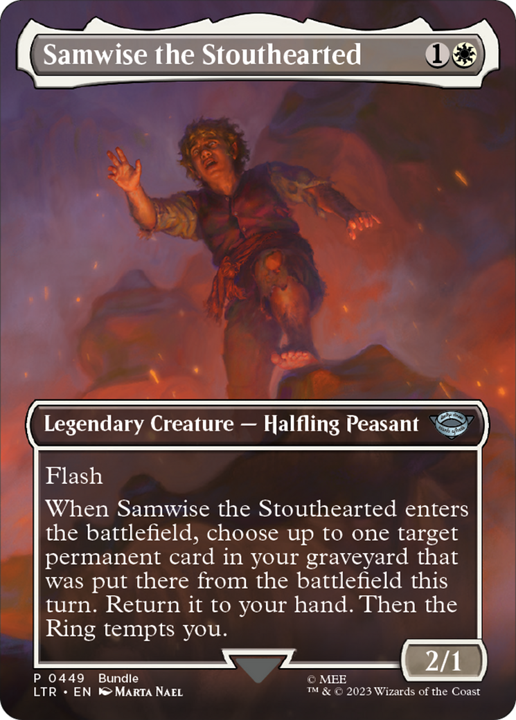 Samwise the Stouthearted (Borderless) (LTR Bundle) (UMP-449) [Unique and Miscellaneous Promos] Foil