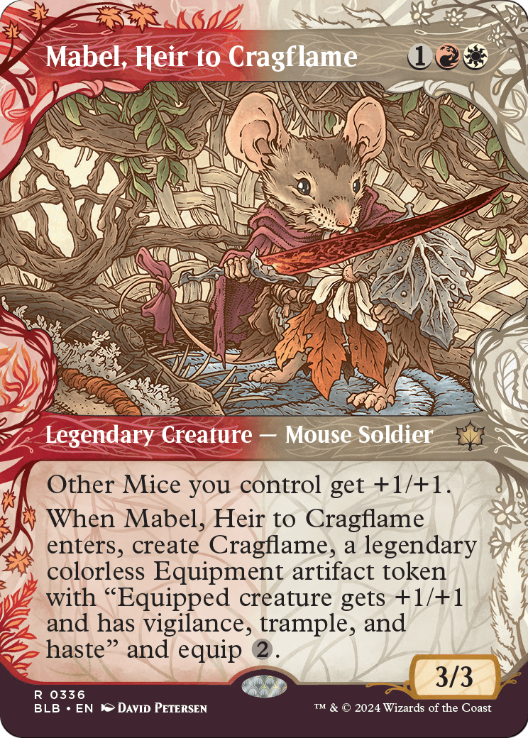 Mabel, Heir to Cragflame (Showcase) (BLB-336) (Borderless) [Bloomburrow] Foil