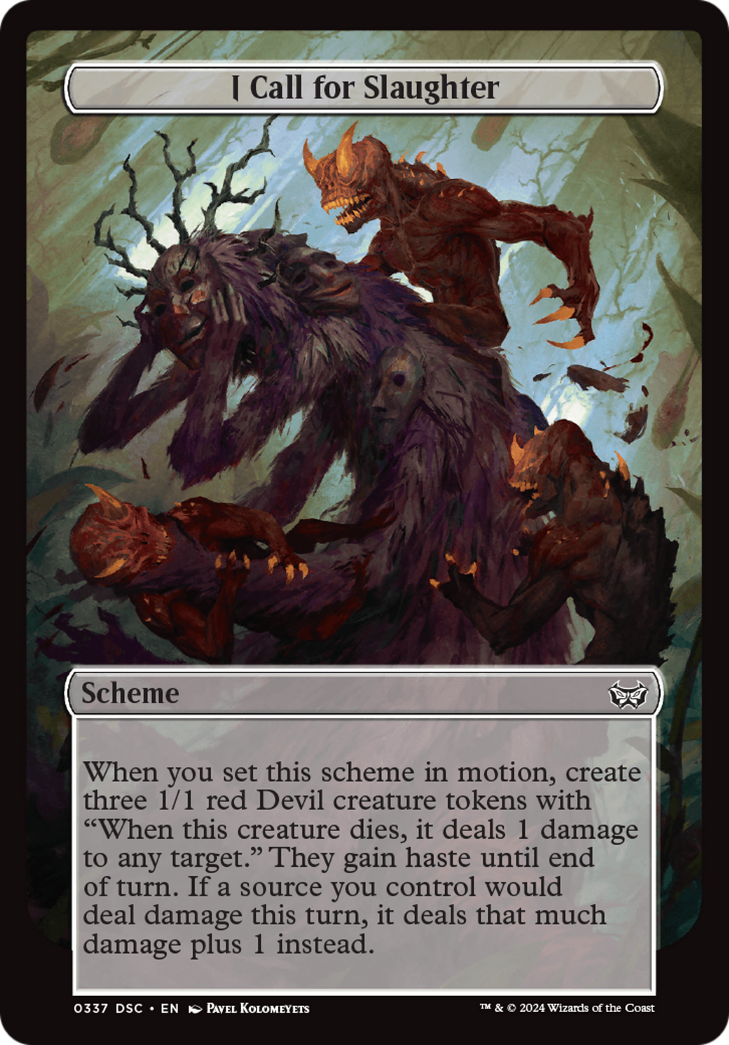 I Call for Slaughter (Full Art) (A:DSC-337) [Duskmourn: House of Horror Commander]