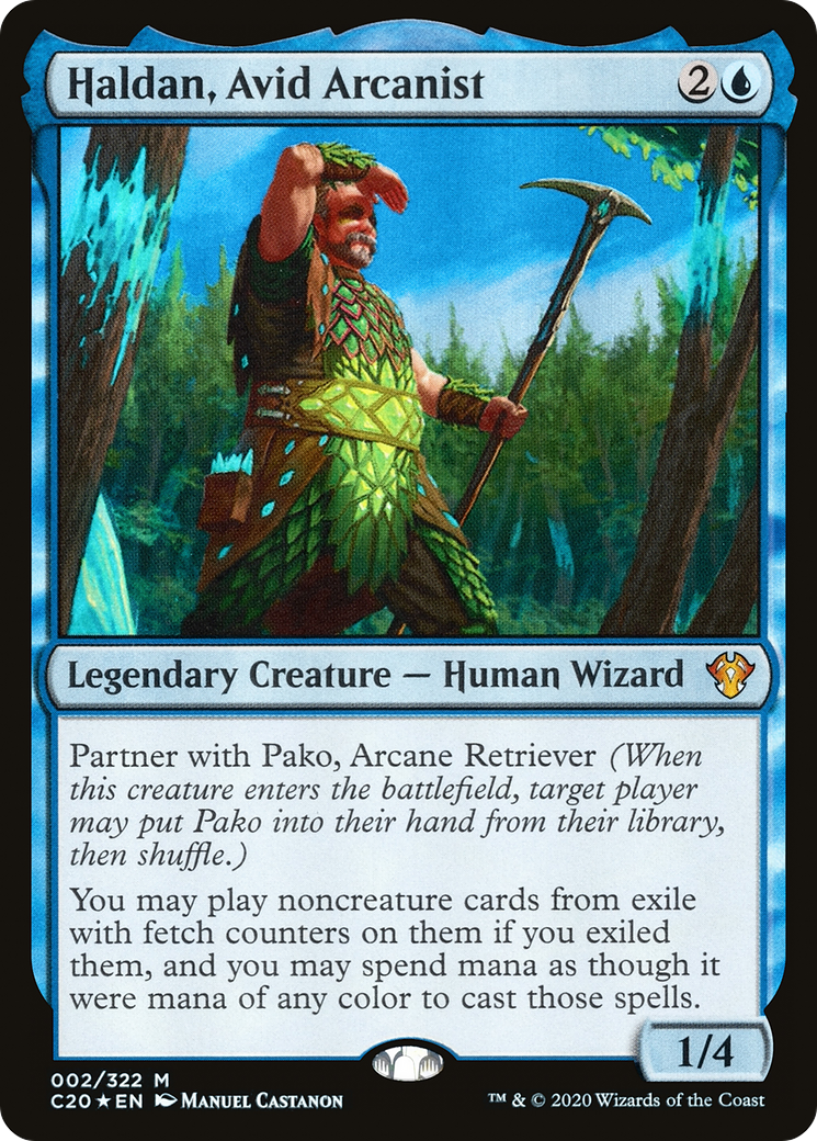 Haldan, Avid Arcanist (C20-002) [Commander 2020] Foil