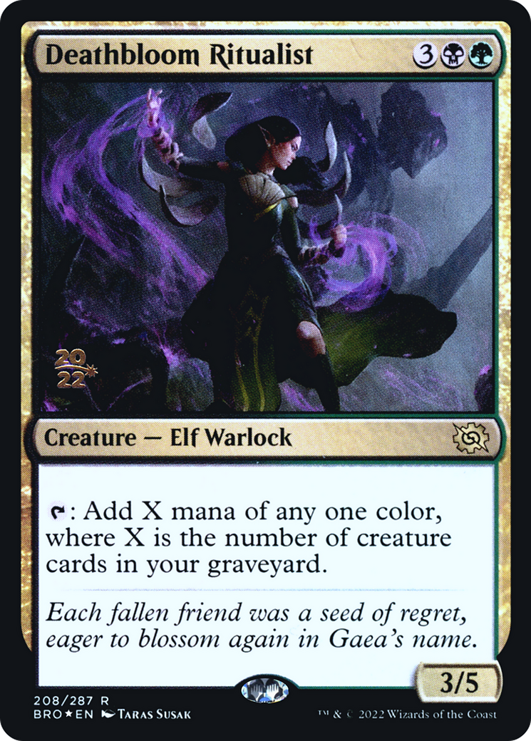 Deathbloom Ritualist (PRE-208) [The Brothers' War Promos] Foil