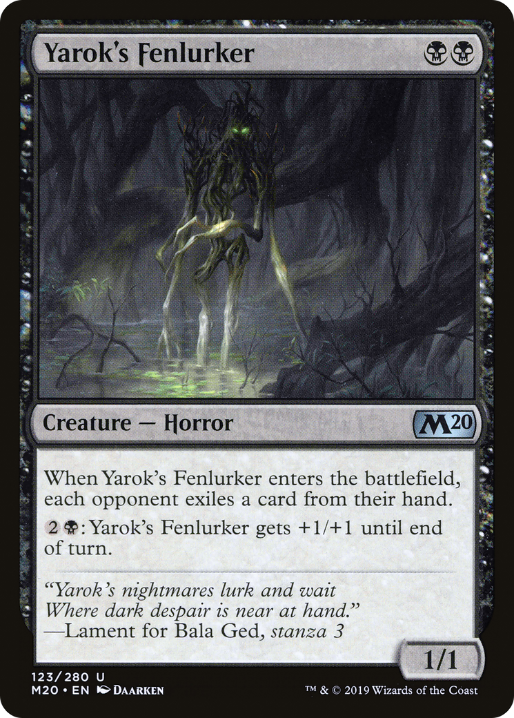 Yarok's Fenlurker (M20-123) [Core Set 2020]