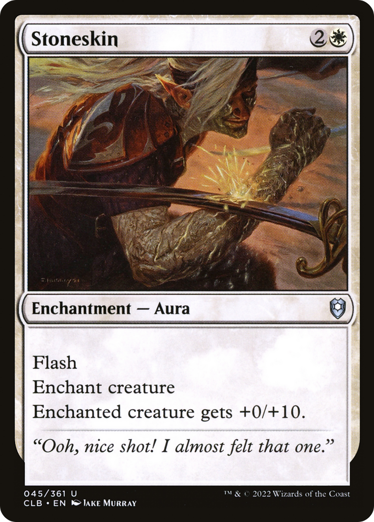 Stoneskin (CLB-045) [Commander Legends: Battle for Baldur's Gate] Foil