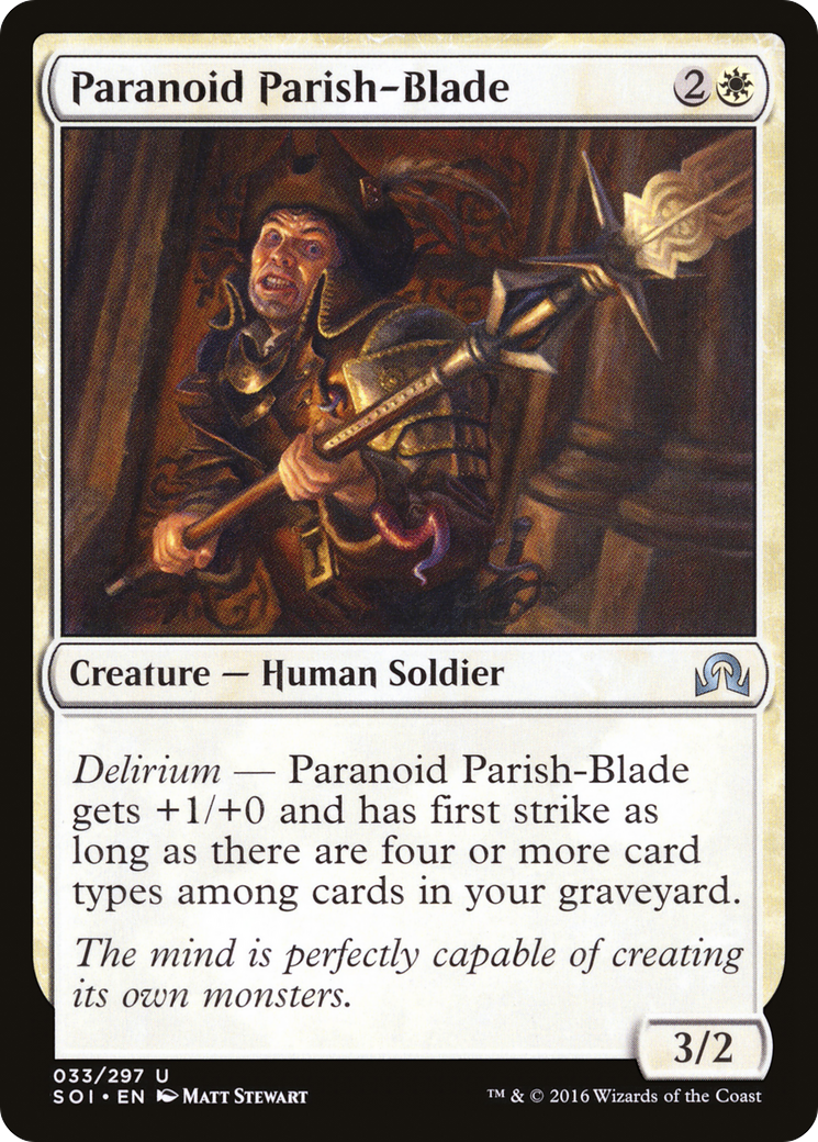 Paranoid Parish-Blade (SOI-033) [Shadows over Innistrad] Foil