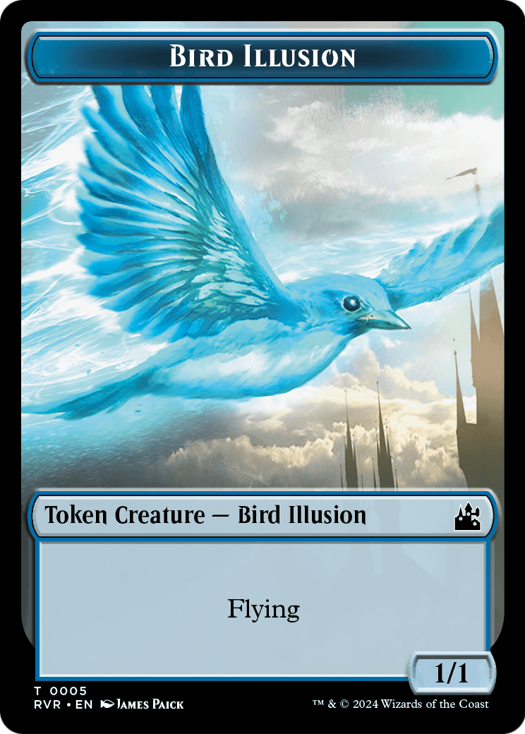 Bird Illusion (TRVR-005) [Ravnica Remastered Tokens] Foil