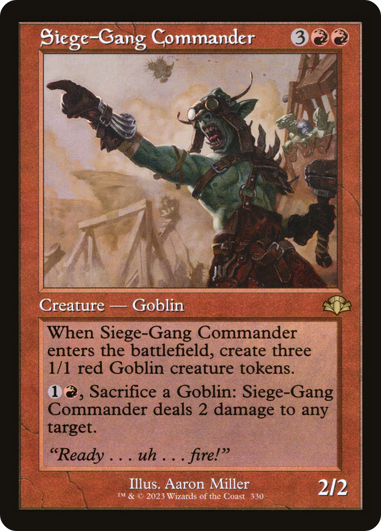 Siege-Gang Commander (Retro Frame) (DMR-330) [Dominaria Remastered] Foil