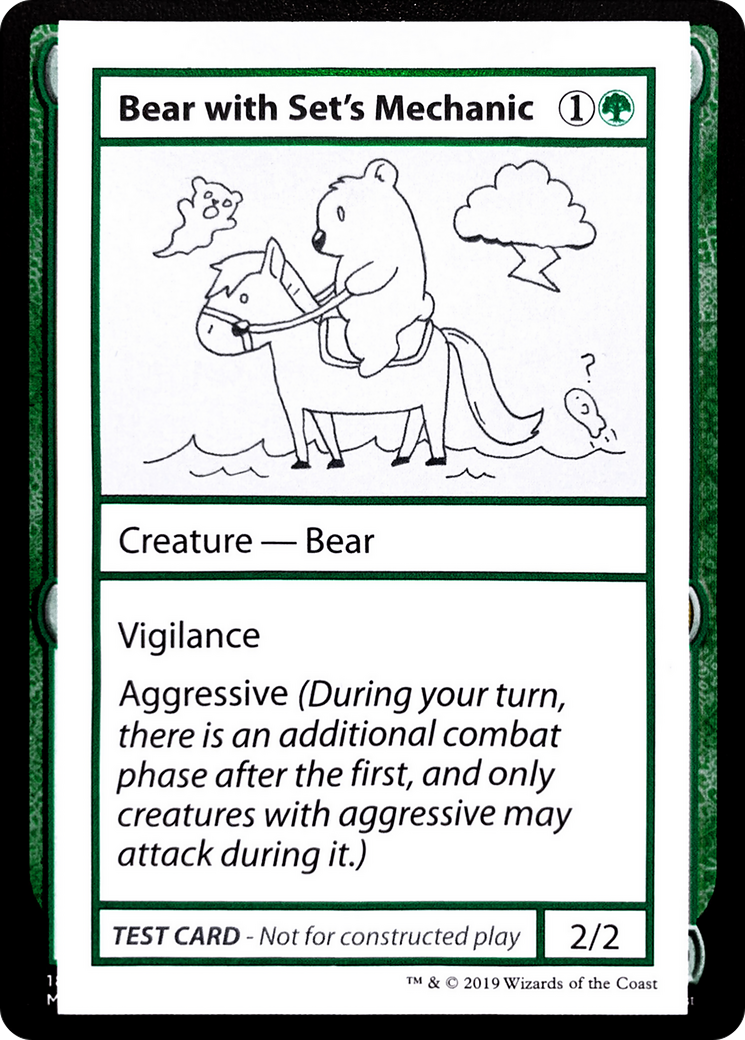 Bear with Set's Mechanic (No PW Symbol) [Mystery Booster Playtest Cards 2021]