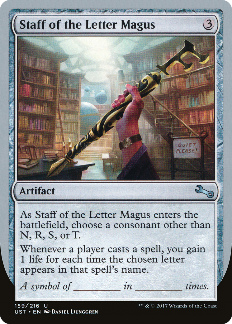 Staff of the Letter Magus (UST-159) [Unstable] Foil