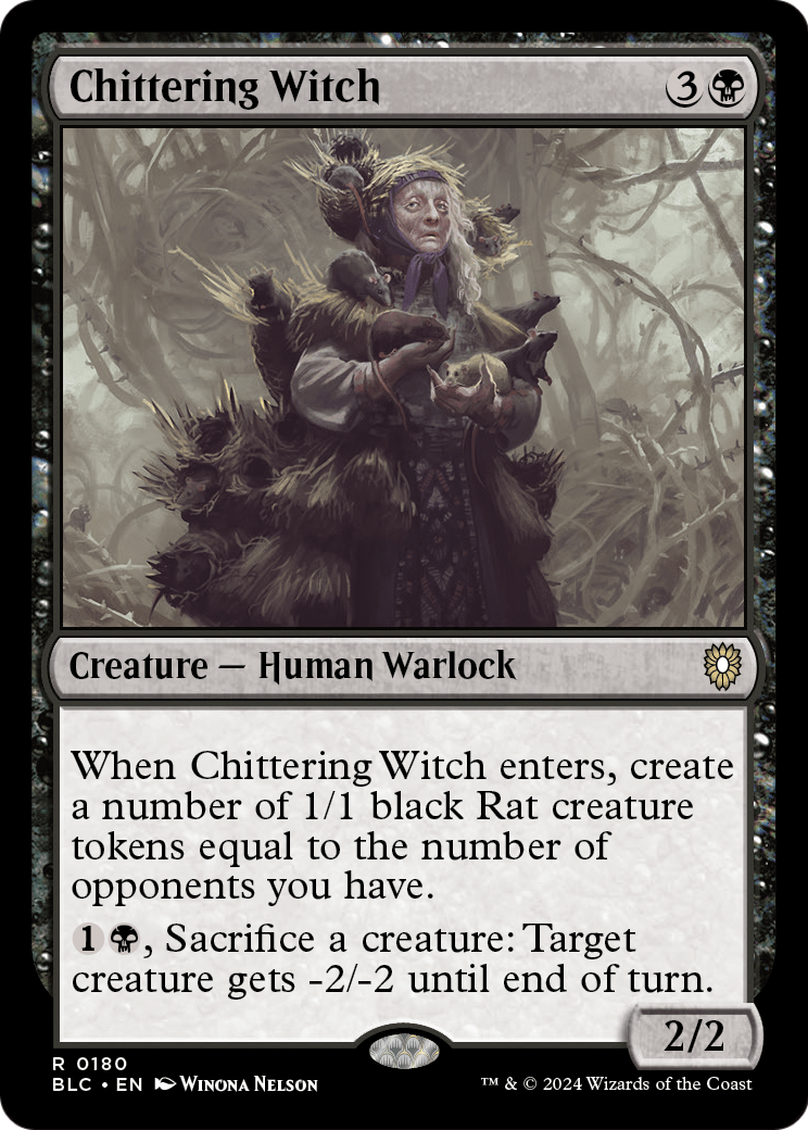 Chittering Witch (BLC-180) [Bloomburrow Commander]