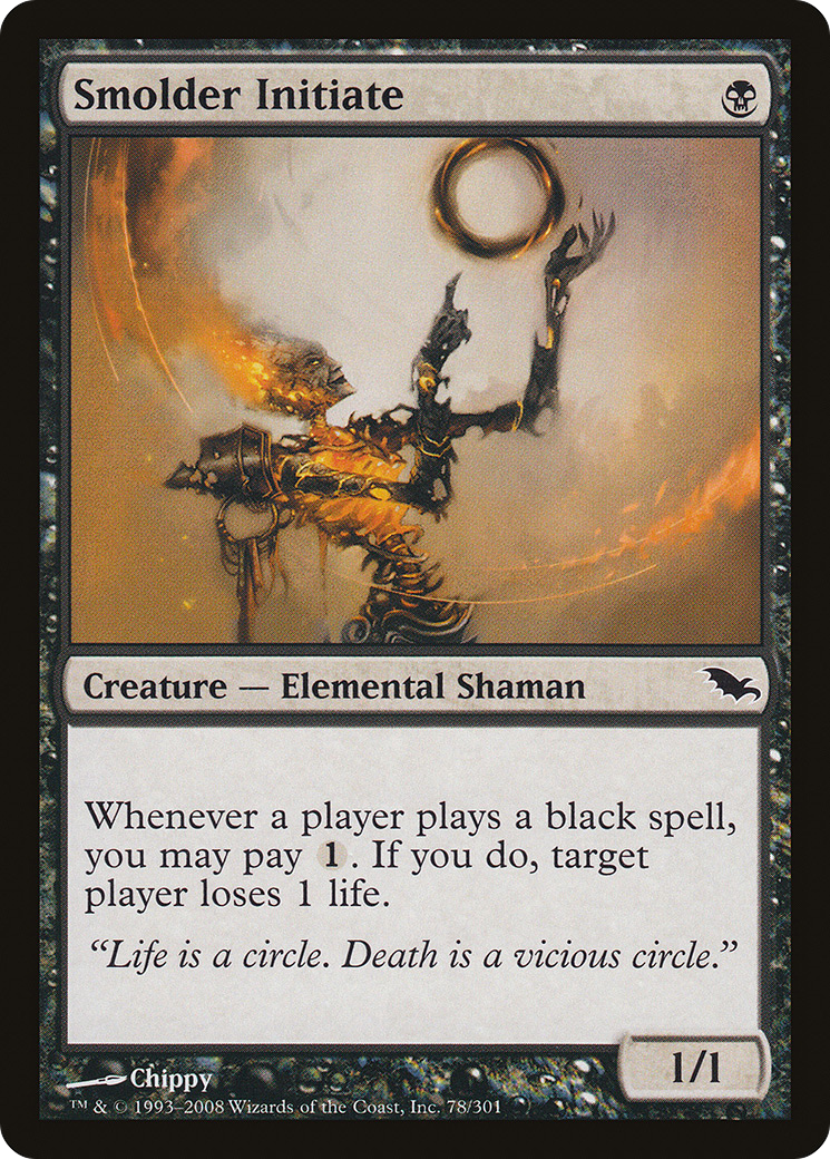Smolder Initiate (SHM-078) [Shadowmoor] Foil