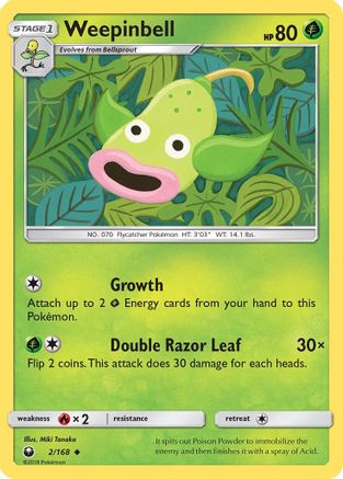 Weepinbell (2/168) [SM  Celestial Storm] - Uncommon